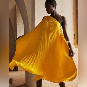 Banana Republic One Shoulder Yellow Dress